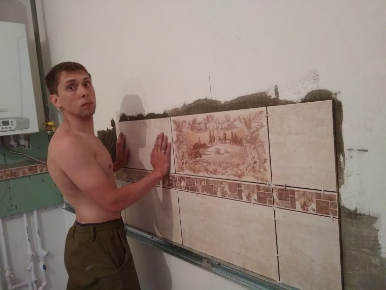 Смешная укладка кафеля