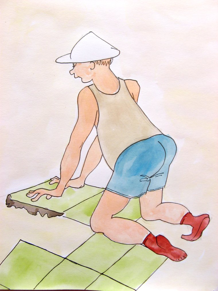 Веселый плиточник