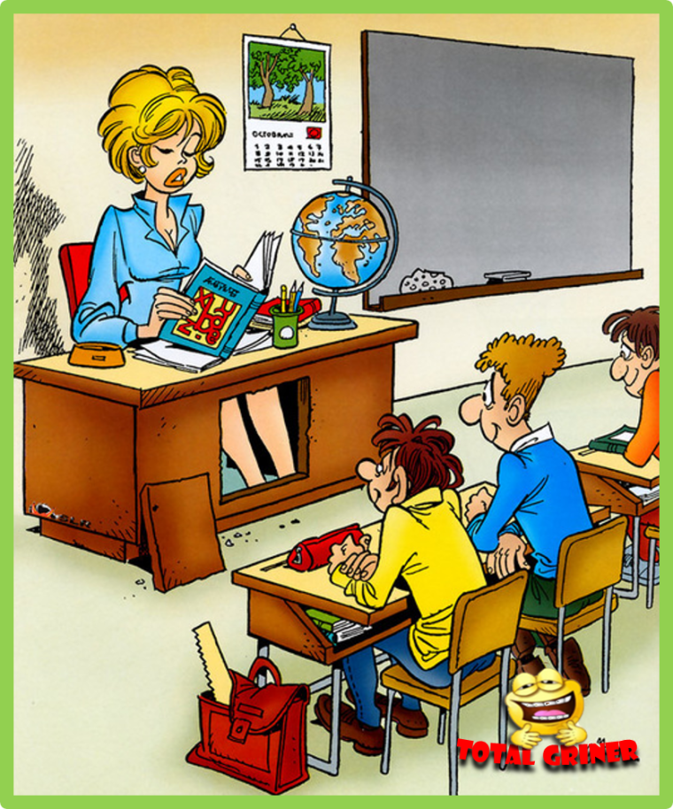 Карикатуры про учеников