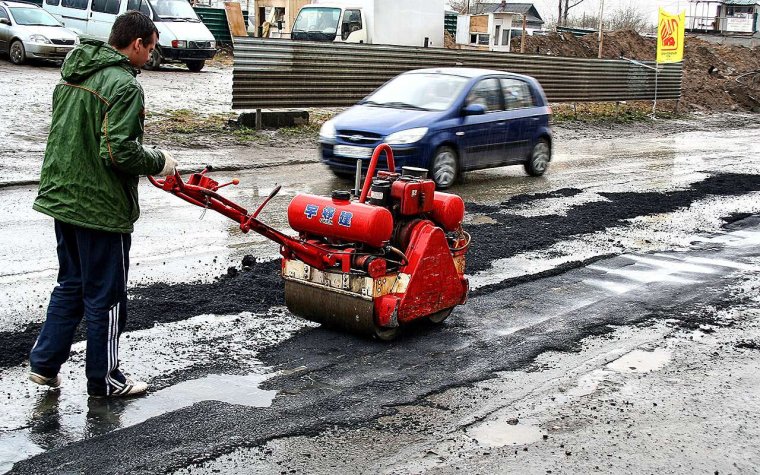 Укладка асфальта прикол