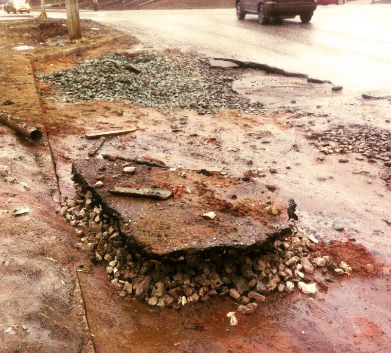Ямы на дорогах прикол
