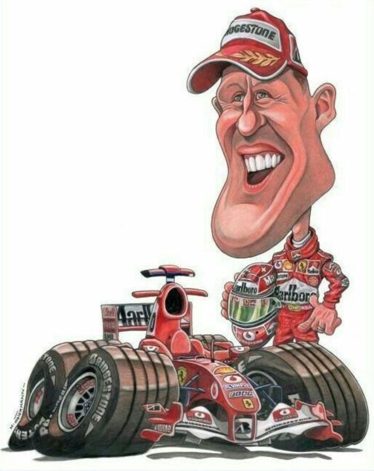 Михаэль Шумахер шарж