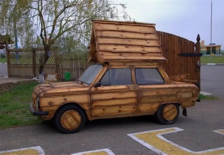 Настоящая деревянная машина