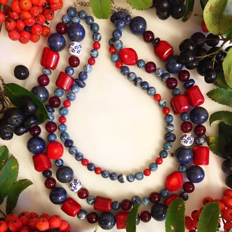 Переделка бус из натуральных камней