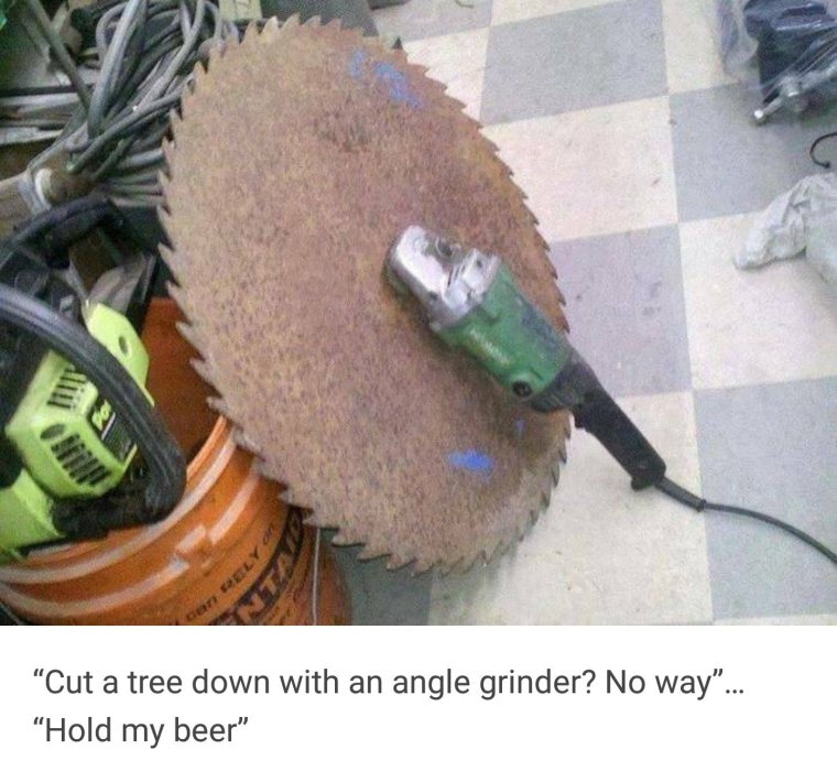 Болгарка с огромным диском