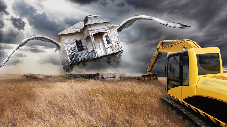 Летающий экскаватор