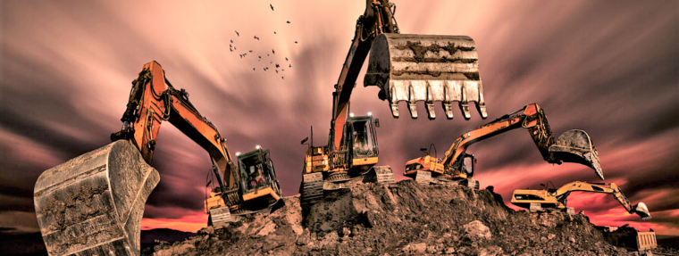 Экскаватор в карьере