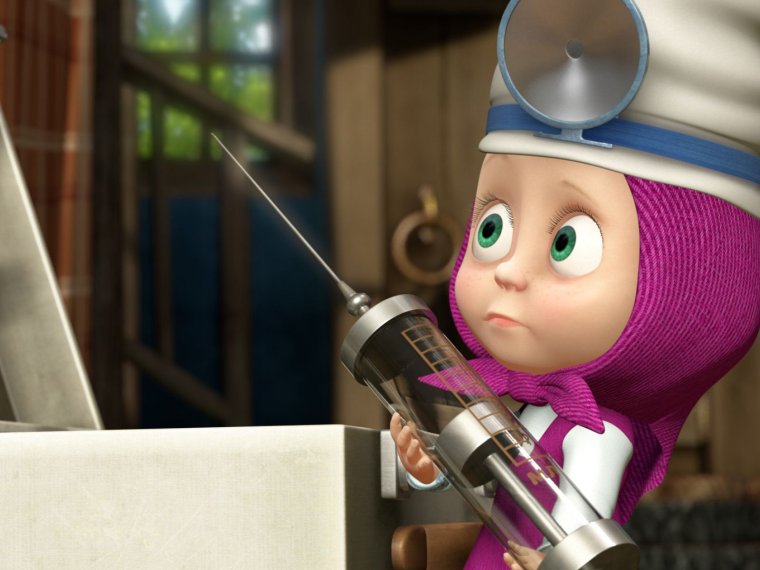 Пожилая женщина укол