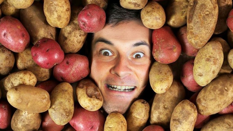 Много картошки