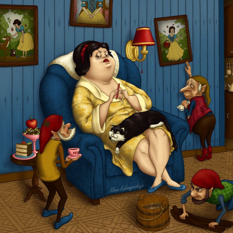 Толстая Белоснежка и Гномы