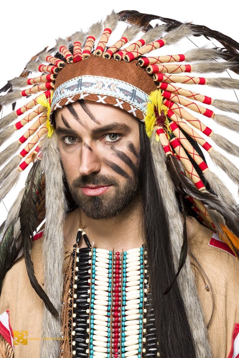 Макияж индейца мужской