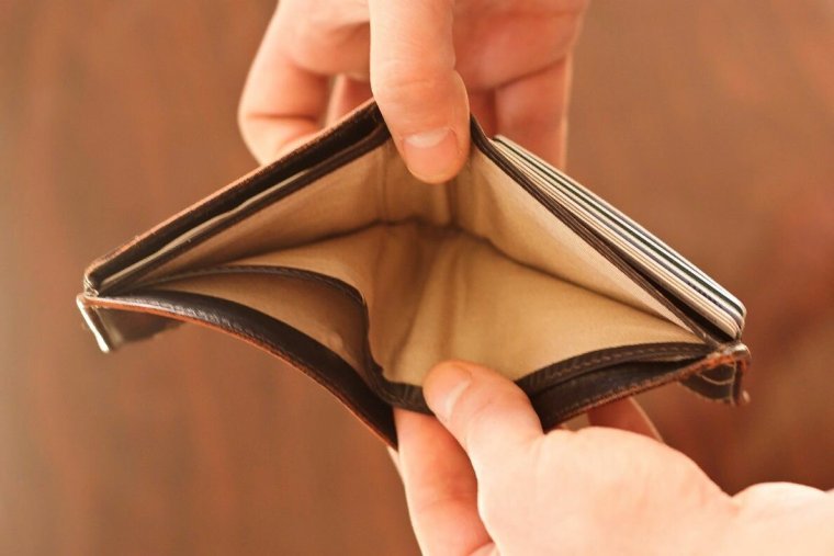 Нет денег пустой кошелек