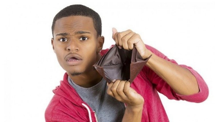 Негр с пустым кошельком