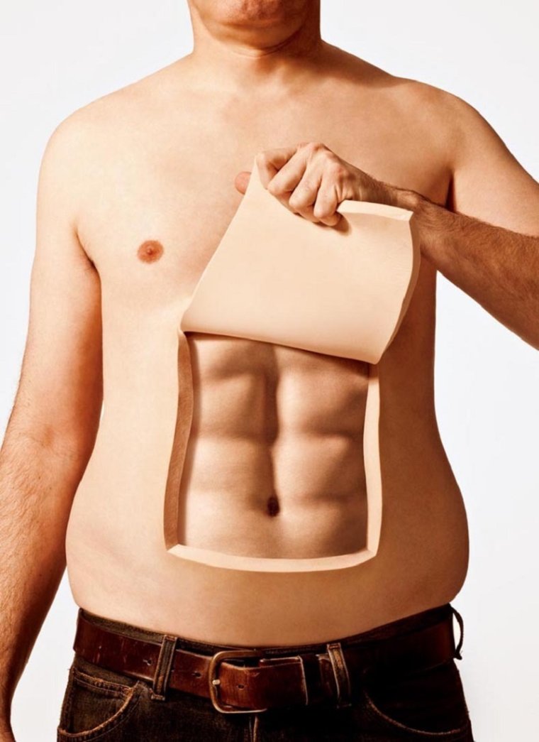 Жировые кубики на животе