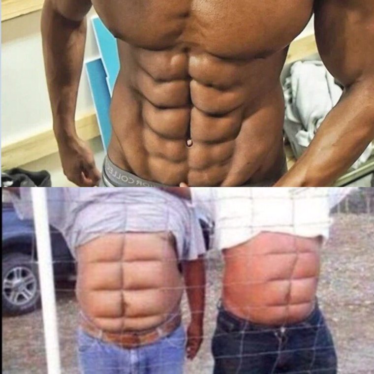 Неровные кубики пресса