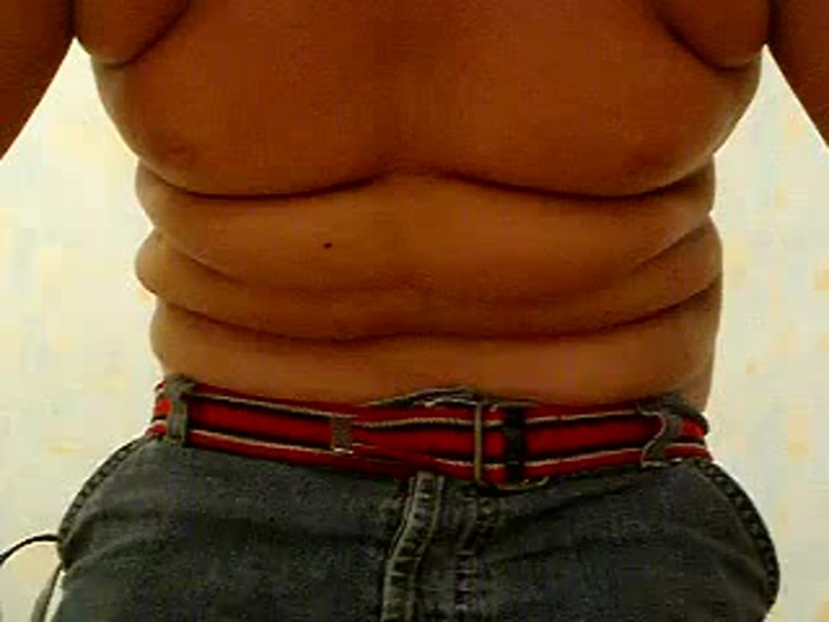 Кубики пресса на жирном животе