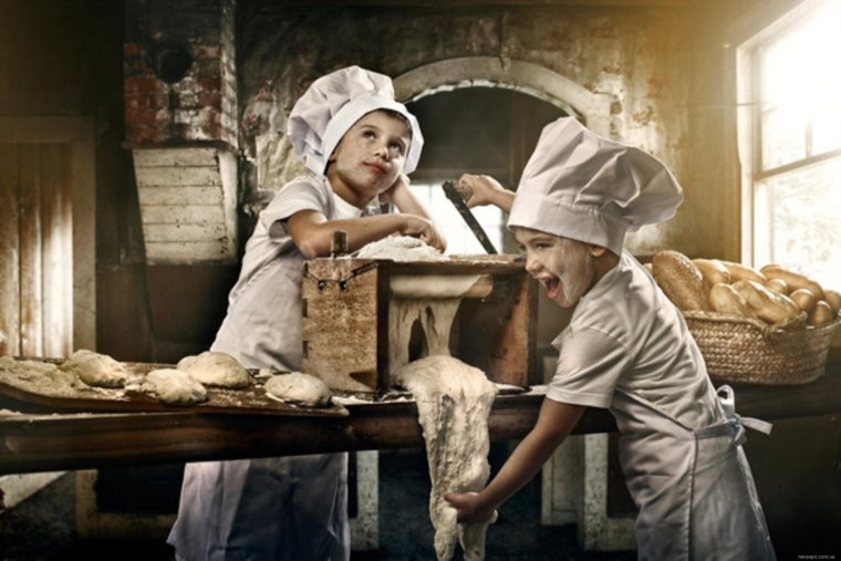 Картина для детей пекарня