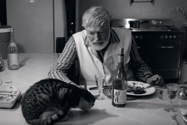 Эрнест Хемингуэй с котом