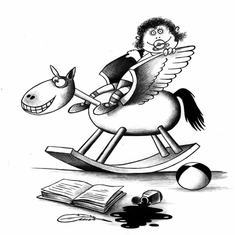 Поэт карикатура