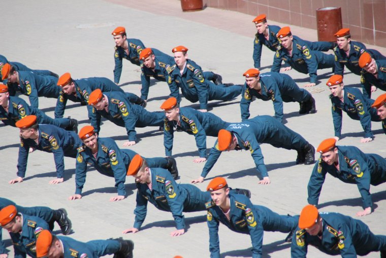 Тренировка русских солдат