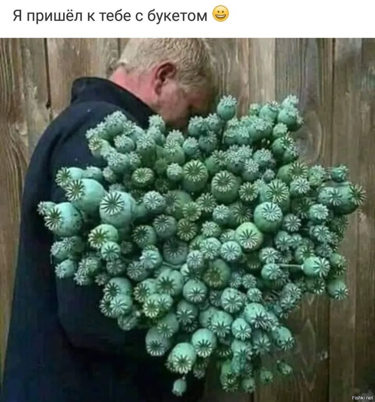 Смешной букет цветов