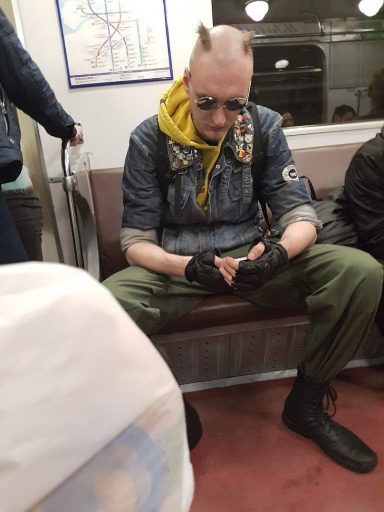 Необычные пассажиры в метро