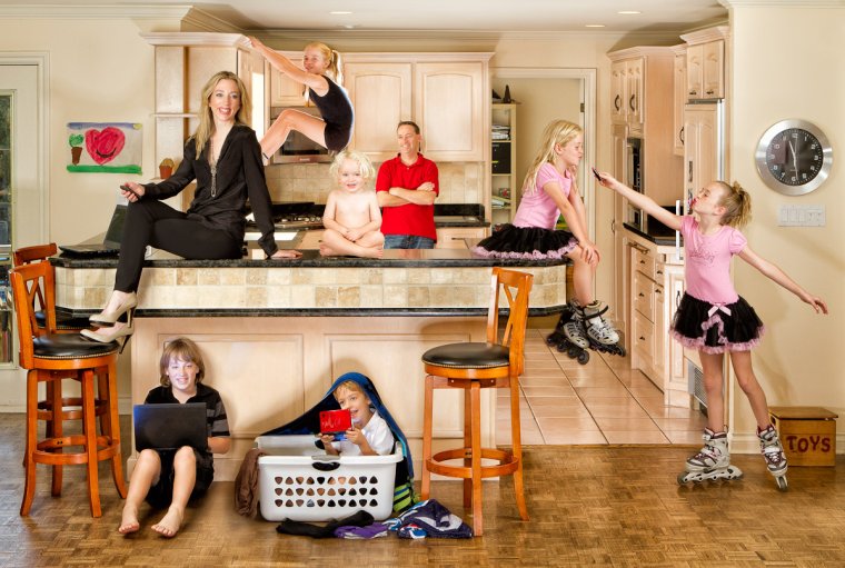 Многодетная семья смешное