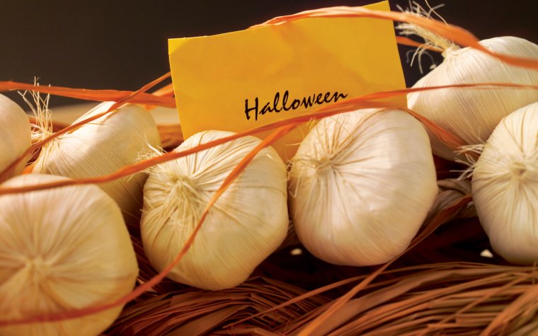 Лук чеснок Хэллоуин