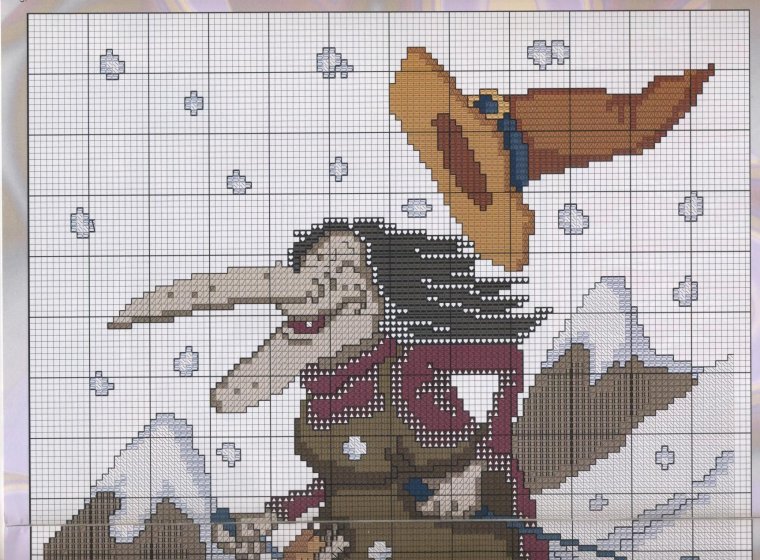 Вышивка крестом бабка Ежка схемы