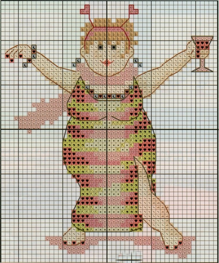 Забавные схемы вышивки крестом