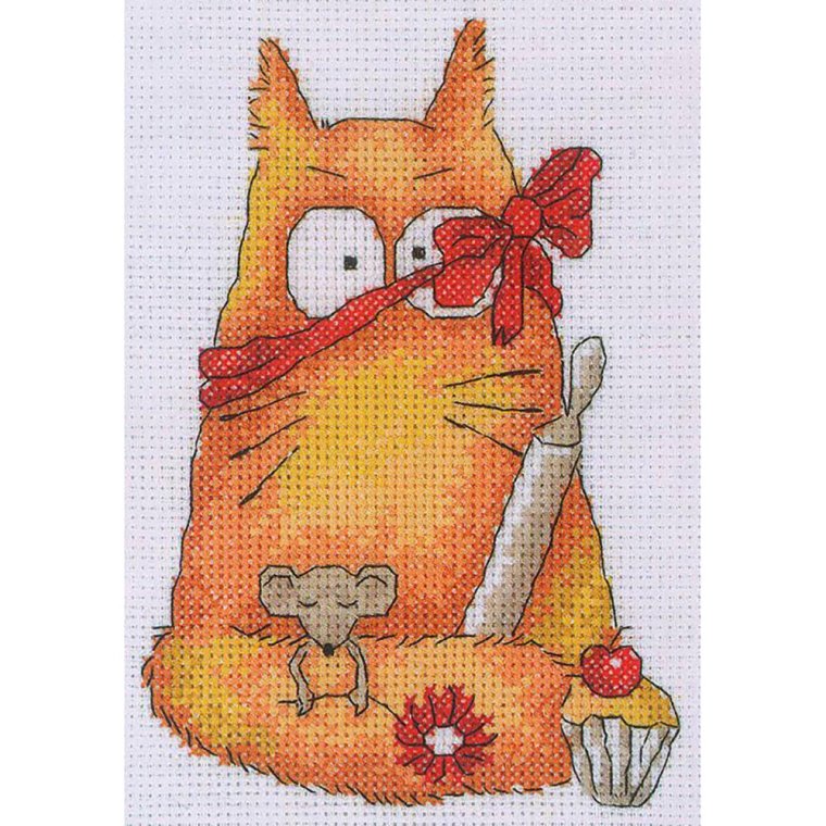 Вышивка крестом коты