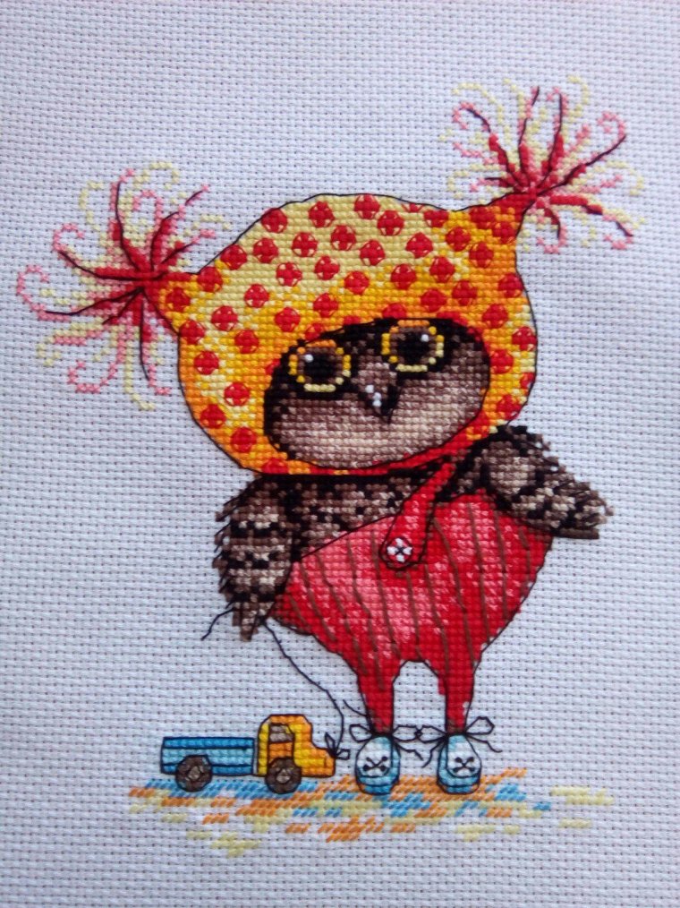 Сова Овен вышивка