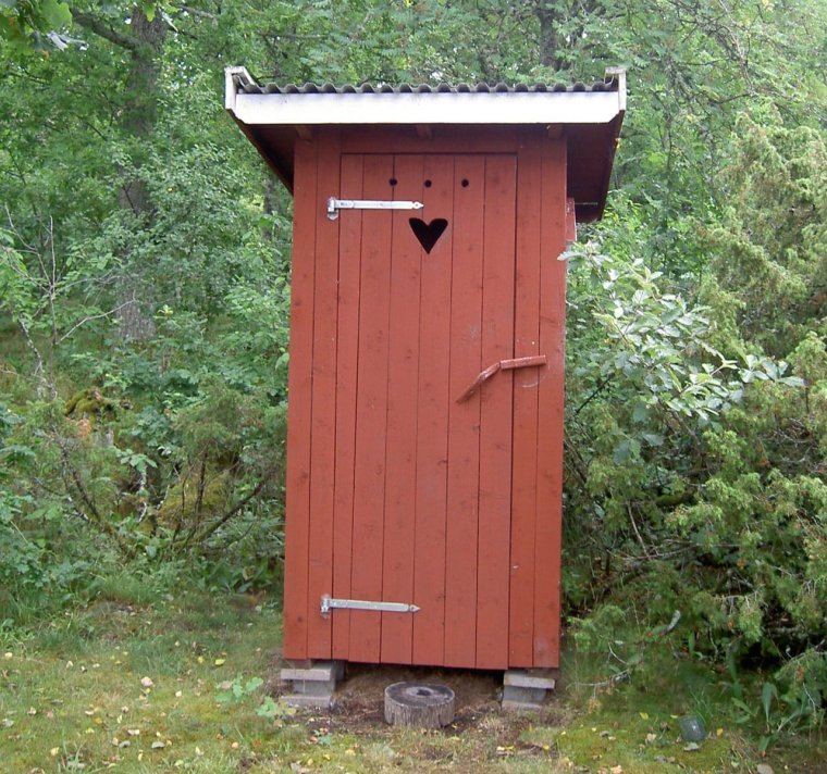 Дверь для туалета на даче