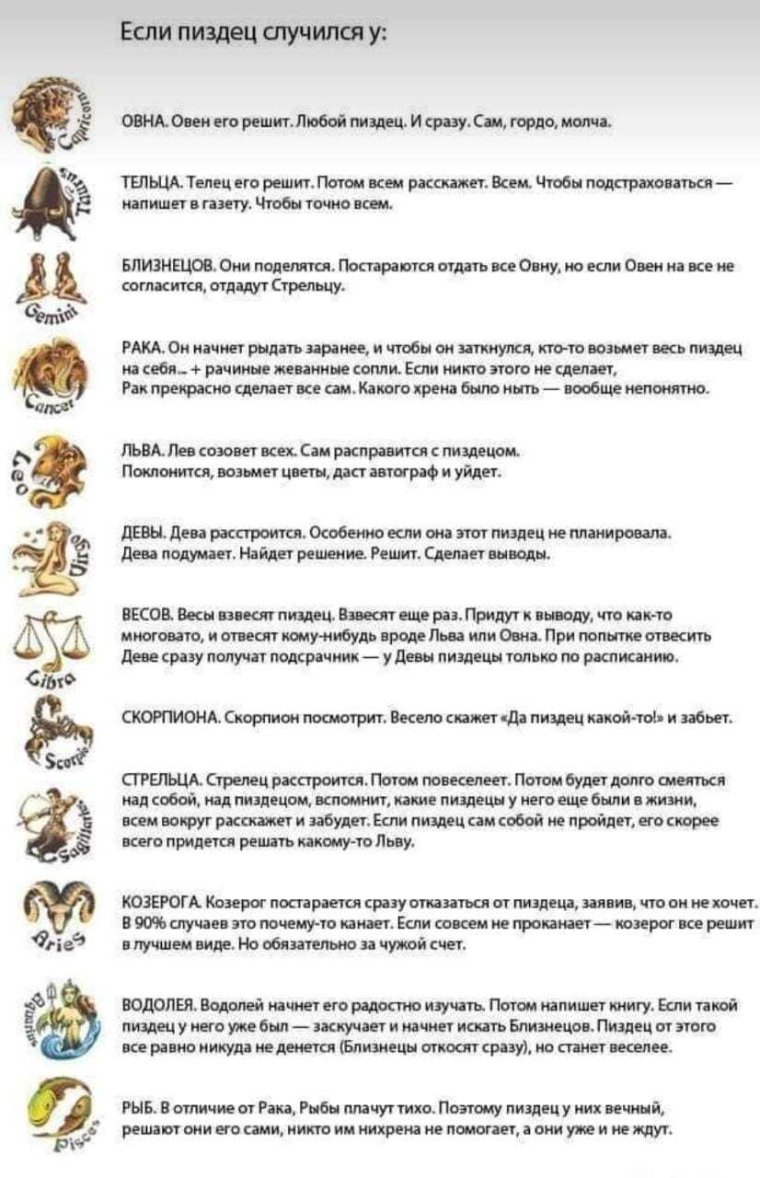 Смешной гороскоп