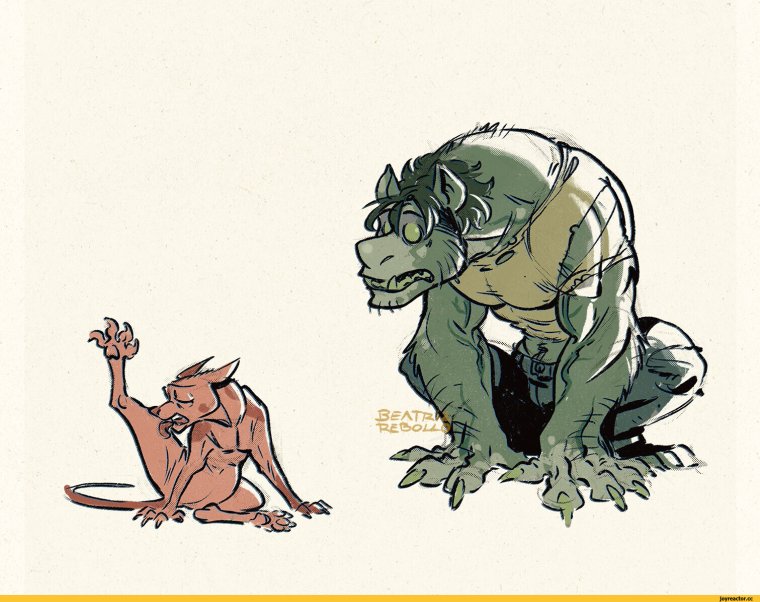 Страшное существо на лестнице