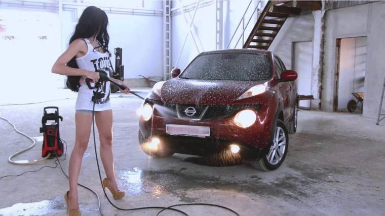 Прикольная мойка автомобиля