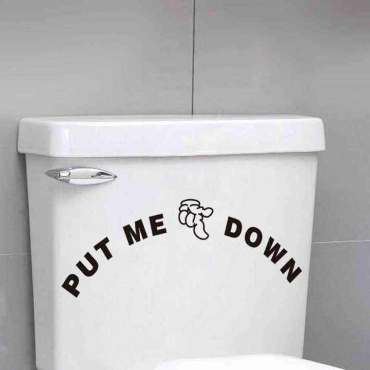 Наклейка на бачок унитаза