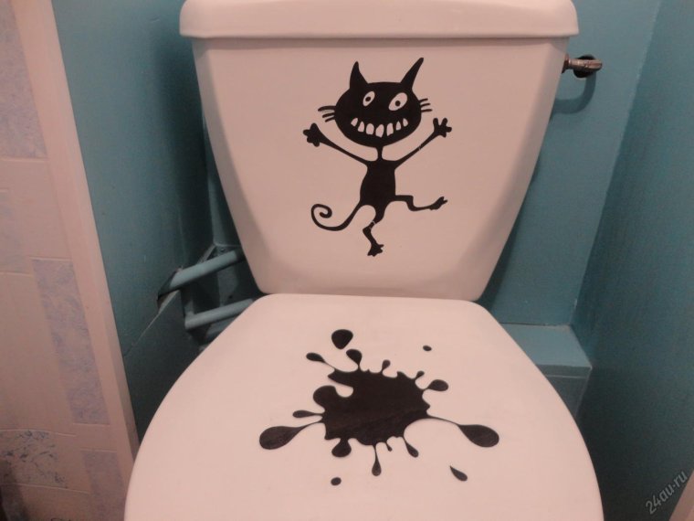 Интерьерные наклейки на унитаз