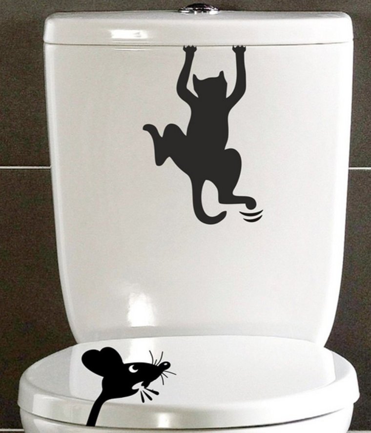 Наклейки в туалет на стену