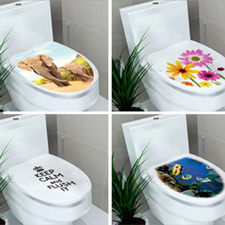 Креативные наклейки на туалет