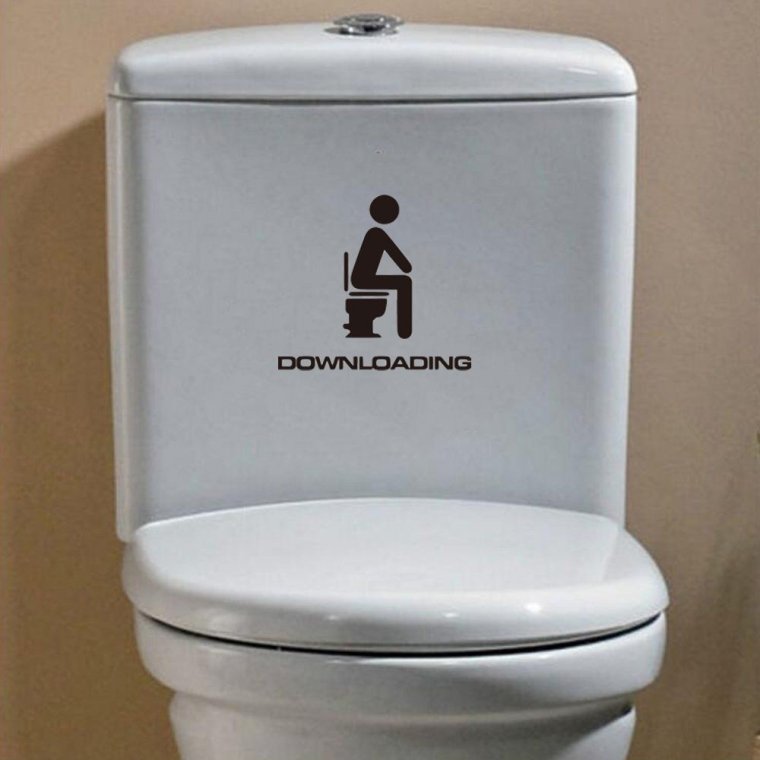 Надпись на унитаз