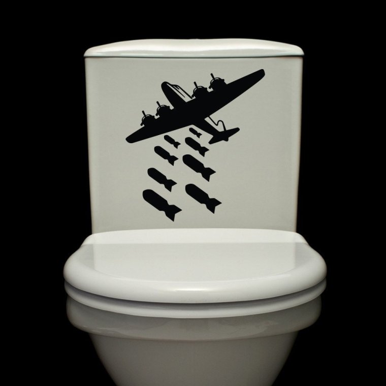 3д наклейки на унитаз