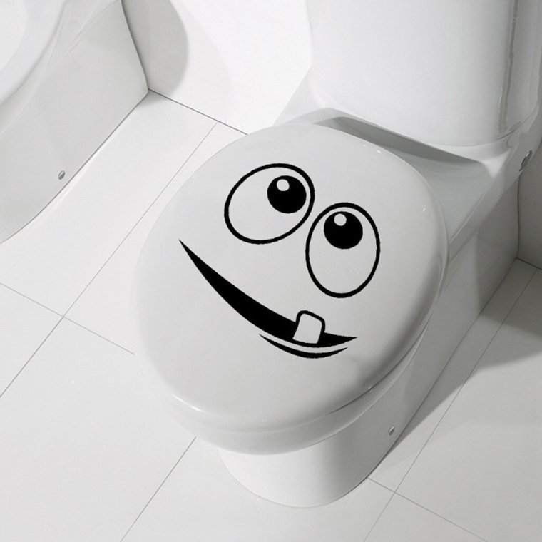 Наклейка на крышку унитаза