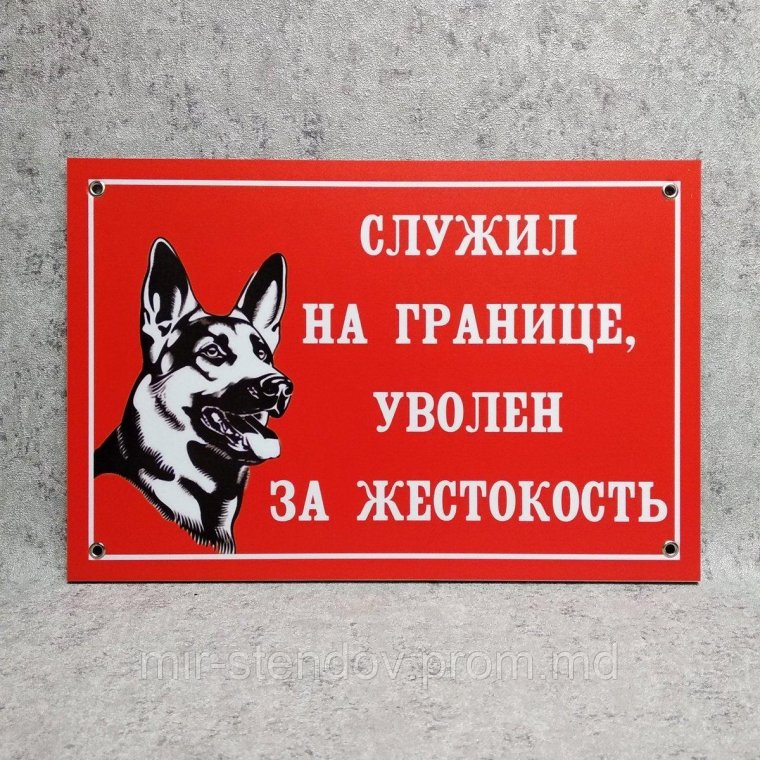 Табличка "злая собака"