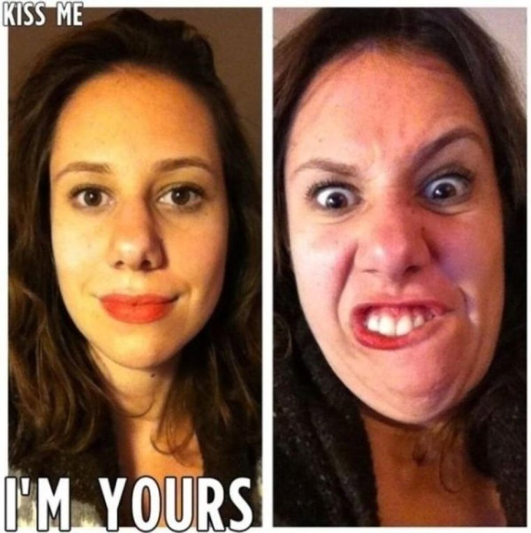 Девушки в инстаграмме и в реальной жизни