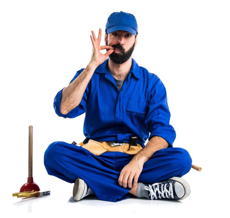 Сантехник со спины