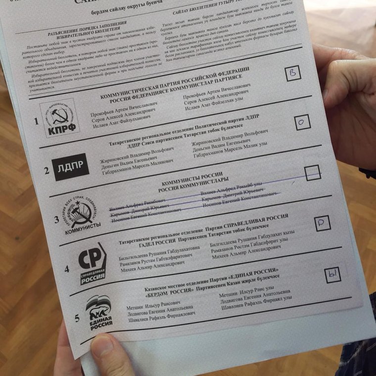 Испорченный бюллетень на выборах