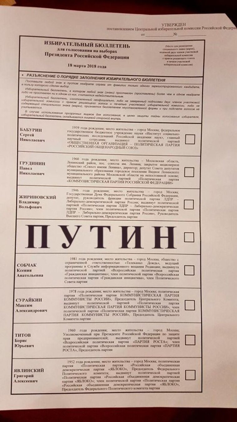 Избирательный бюллетень