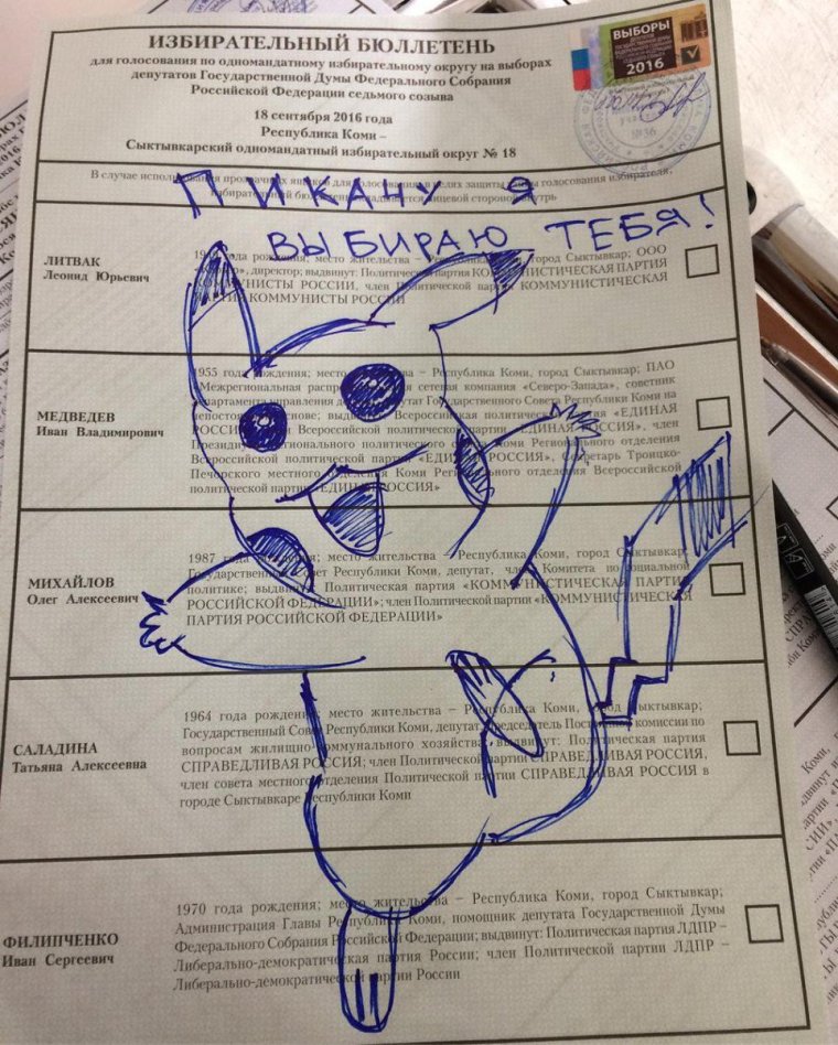 Бюллетень рисунок