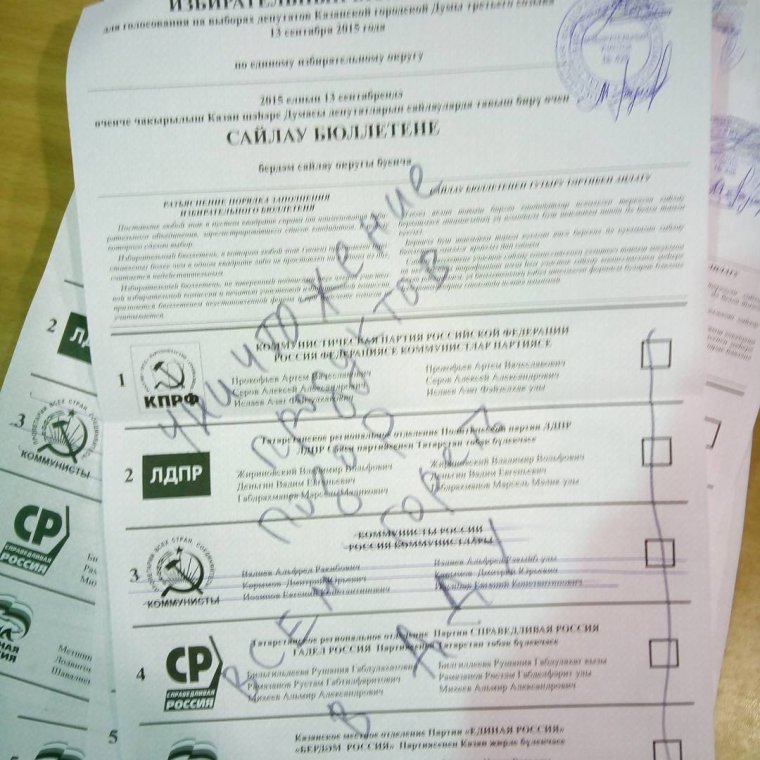 Испортить бюллетень